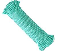 Eryi-Cordon Polypropylène Haute Ténacité Tressé. Corde A Linge Exterieur. Fabriqué En Espagne, Pour Auvents, Camping, Bricolage. 4,5mm * 25m. Vert Et Blanc