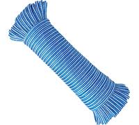 Eryi-Cordon Polypropylène Haute Ténacité Tressé. Corde A Linge Exterieur. Fabriqué En Espagne, Pour Auvents, Camping, Bricolage. 4,5mm * 25m. Bleu Et Blanc
