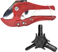 ERYI-Coupe Tuyau Et Ebavureur Multicouche Ensemble D'Outils, Pince Coupe Tube Pour Coupe-Tube En 1-5/8 Pouces 42 Mm, Calibreur Ebavureur Pour Tuyau De Diamètre 16-20-25 Mm Avec Poignée Ergonomique (N