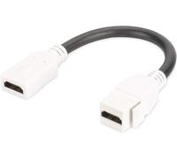 ERYI-Couplage Keystone Hdmi 2.0 - Pour Dn-93832 - Avec Câble De 12 Cm - Blanc Pur (Ral 9003)