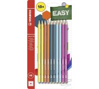 Eryi-Crayon Graphite - Pencil 160 - Blister X 10 Crayons Fins Hb - Coloris De Corps Assortis