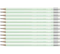 Eryi-Crayon Graphite Swano Pastel- Lot De 12 Crayons De Papier- Vert Pastel
