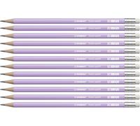 Eryi-Crayon Papier Swano Pastel- Lot X 12 Crayons Graphite Hb - Lilas Pastel