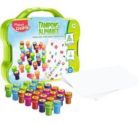 ERYI-Creativ - Mallette Alphabet Loisirs Créatifs Pour Enfants Dès 3 Ans-26 Tampons Pré Encre Lavable-J41475, 41475, Multicolore