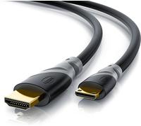 ERYI-Csl- Câble Mini Hdmi Vers Hdmi 10M - Câble Mini Hdmi Type C Vers Full Hdmi Type A - 1080 P 2160 P 4K @60Hz - Supporte Full Hd Ultra Hd Hd Ready 3D - Ethernet High Speed - Contacts Plaqués Or 24K