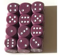 Eryi-Cube Violet En Bois Pour Jeux De Société, 16 Mm, W6/D6 Fabriqué En Allemagne - Fabriqué En Allemagne / (Accessoires De Jeu De Société, 12 Dés, Violet Aux Yeux Blancs)