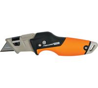 ERYI-Cutter Pliable Universel , Longueur 17 Cm, Acier Inoxydable/Plastique, Noir/Orange, Carbonmax, 1027224