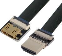 ERYI-Cyfpv Hdmi Mâle Vers Mini Hdmi Femelle Extension Fpc Câble Plat 1080P Pour Photographie Aérienne Multicopter Fpv Hdtv (0.2M)
