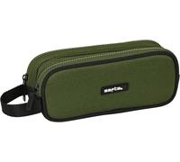 Eryi-Dark Forest Trousse Double Pour Enfant, Idéale Pour Les Enfants D'âge Scolaire, Confortable Et Polyvalente, Qualité Et Résistance, 21 X 6 X 8 Cm, Vert Kaki/Noir, Vert Kaki/Noir, Estándar,