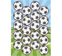 Eryi-- Décoration Comestible En Azyme Pour Gâteau D'anniversaire Pour Enfant Avec La Silhouette Disque Azyme Mini Ballons De Football, 3,4 Cm
