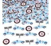 Eryi-Décorations D'anniversaire De Voiture De Course Pour Garçons - 200 Pcs Racing Car Flag Confetti Blue, Two Fast Décorations Les Anniversaires, Let's Go Anniversaire Sur Le Thème De La Course Auto