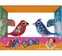 ERYI-Digibirds Pack 2 Oiseaux Intéractifs Qui Sifflent Et Chantent, Réagissent Au Toucher Et A La Voix, Couleur Aléatoire, Jouet Pour Enfant, Dès 5 Ans