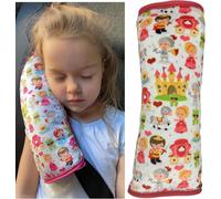 ERYI-Dino Oreiller De Voiture Pour Enfants - Lavable En Machine - Doudou Doux - Oreiller De Ceinture De Voiture De Haute Qualité, Housse De Ceinture (Princesse)