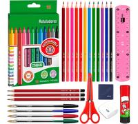 Eryi-Ecopack - Pack Économique Complet De Fournitures Scolaires De Premières Marques Pour Votre Trousse (Eco36)