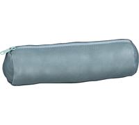 ERYI-Elba Fourre-Tout Rond 22X6Cm A Fermeture Eclair Cuir Teinte Gris