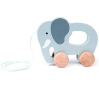 ERYI-Éléphant Jouet En Bois 1 An À Tirer - Dès 12 Mois - Pour Motricité, Imagination & Dextérité De L'Enfant - Jouet À Tirer Et Pousser Conforme Aux Normes De Sécurité - Adapté Aux Petites Mains