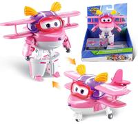 ERYI-Ellie Avion Jouet Transformable Et Figurine Robot, Robot Transformable Du Dessin Animé, Jouet Enfant 3 4 5 6 7 8 Ans Garcon Fille - 12 Cm, Rose