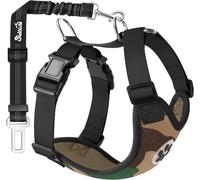 Eryi-Ensemble De Harnais Et Laisse De Sécurité De Voiture, Imbracatura Per Animali Domestici Con Cintura Di Sicurezza Per Viaggio E Uso Quotidiano Cinghia Elastica Regolabile E Gilet