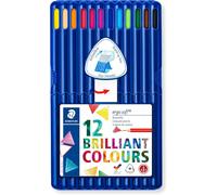 Eryi-Ergosoft 157, Crayons De Couleur Tendres Pour Dessin Et Coloriage, Prise En Main Douce Et Confortable, Étui Chevalet Avec 12 Couleurs Lumineuses Assorties, 157 Sb12