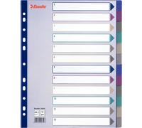 Eryi-Esselte Intercalaires, 12 Onglets, A4, Plastique Résistant, Multicolore, 20649