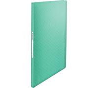 Eryi-Esselte - Porte-Vues A4 Avec 60 Pochettes, Capacité 120 Feuilles, Rangement & Présentation De Documents, Maison / Bureau, Motif Texturé, Gamme Colour'breeze, Vert, 626233