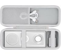 Eryi-Étui De Voyage Rigide De Rechange Pour Station De Charge Anker Maggo 3 En 1, Housse De Transport Pour Chargeur Ultra Rapide Anker Qi2 Magsafe 15 W, Étui Uniquement (Blanc).