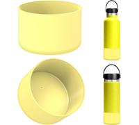 Eryi-Étui Pour Bouteille D'eau Compatible Avec Hydro Flask À Bouche Standard 12 Oz/16 Oz/16 Oz/18 Oz/20 Oz/21 Oz/24 Oz,Lot De 2 Bouchons De Fond De Bouteille En Silicone (Ananas)
