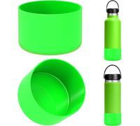 Eryi-Étui Pour Bouteille D'eau Compatible Avec Hydro Flask À Bouche Standard 12 Oz/16 Oz/16 Oz/18 Oz/20 Oz/21 Oz/24 Oz,Lot De 2 Bouchons De Fond De Bouteille En Silicone (Vert)