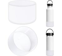 Eryi-Étui Pour Bouteille D'eau Compatible Avec Hydro Flask À Bouche Standard 12 Oz/16 Oz/16 Oz/18 Oz/20 Oz/21 Oz/24 Oz,Lot De 2 Bouchons De Fond De Bouteille En Silicone (Clair)