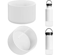 Eryi-Étui Pour Bouteille D'eau Compatible Avec Hydro Flask À Bouche Standard 12 Oz/16 Oz/16 Oz/18 Oz/20 Oz/21 Oz/24 Oz,Lot De 2 Bouchons De Fond De Bouteille En Silicone (Blanc)
