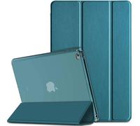 Eryi-Étui Pour Ipad Air 2, Smart Cover Back Cover Matte Translucent Auto On/Off Pour Ipad Air 2 A1566/A1567 (Paon Bleu)