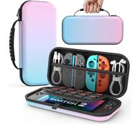 Eryi-Étui Pour Nintendo Switch 2 (2025), Housse Rigide De Protection Avec 10 Cartouches De Jeux, Pochette De Transport Boîtier Für Switch 2 2025 Et Accessoires, Bleu Rose