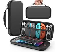 Eryi-Étui Pour Nintendo Switch 2 (2025), Housse Rigide De Protection Avec 10 Cartouches De Jeux, Pochette De Transport Boîtier Für Switch 2 2025 Et Accessoires, Noir