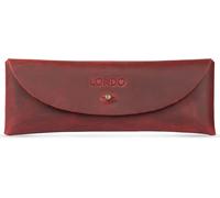 ERYI-Étui Rétro En Cuir Véritable Pour Stylo Et Crayon À Fermeture Rapide (Rouge)