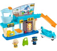 ERYI-Fisher-Price Coffret Interactif Aventures À L'Aéroport Avec Avion, 2 Figurines, 1 Comptoir D'Enregistrement, Stimulation Motricité Fine, Jouet Enfant, A Partir De 1 An, Htj26