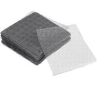 ERYI-Fleur Pot Trou Engrener Coussin, 100 Paquet 4 X 4 Pouce Carré Drainage Trou Écran Bonsai Pot Plastique Bas Grille Tapis Maille, Gris
