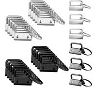Eryi-Fob Porte-Clés Matériel Clips Curseur De Sac Bricolage Couleurs Métalliques Key Fob Pour Sangle De 25mm De Large Porte-Clés Matériel Lanière Bricolage, Fermeture Éclair, Sac Bandoulière, Sangles