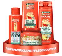 Eryi-Fructis Lot De 4 Flacons D'extincteur Pour Cheveux Abîmés Avec Pro-Kératine Et Huile De Marula, Shampoing 250 Ml, Après-Shampoing 200 Ml, Cure 200 Ml, Masque 320 Ml