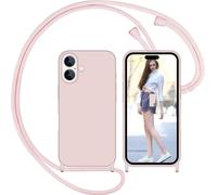 Eryi-Funda Silicona Con Cuerda Para Iphone 16, Carcasa Suave Silicona Case Con Correa Colgante Ajustable Collar Correa De Cuello Cadena Cordón