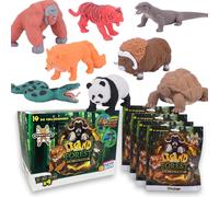 Eryi-Funny Box Legend Of Animals Forest Dominator, Animaux Jouets Pour Enfants, 4 Pièces, Jeux Pour Enfants En Kiosque, Poupées Extensibles Douces Panda, Tigre Et Autres Avec Effets Spéciaux
