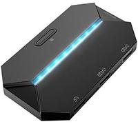 ERYI-G6L Convertisseur De Manette De Jeu Rétroéclairé Rvb, Usb De Type C Pour Clavier Et Souris, Adaptateur Led Pour Ps4/Xbox One/Xbox 360/Nintendo Switch/Ps3 (Noir)