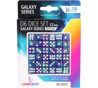 Eryi-Gamegenic - Galaxy Series - Neptune - Set Of 36 Dice From 6-12 Mm - Board Games - Board Games - Card Games - Dice Games - Accessories And Supplies For Board Games