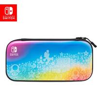 Eryi-Gaming Licence Officiel Switch Slim Deluxe Travel Case - Star Spectrum - Semi-Hardshell - Console Stand - Protective Pu Leather - Holds 14 Games - Works Avec Switch Oled & Lite