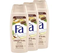 Eryi-Gel Douche Crème & Huile De Cacao (3 X 250 Ml), Crème De Douche Nourrissante, Profitez De La Formule Douce Et Végétalienne Avec Le Parfum Ravissant Du Beurre De Cacao, 94 % D'ingrédients D'origi