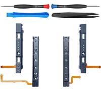 Eryi-Glissière De Remplacement Pour Nintendo Switch Hac-001 Et Manette Joy Con, Rail Métallique Gauche/Droite Et Barre De Curseur Avec Connecteur De Câble Flex, Outil De Réparation