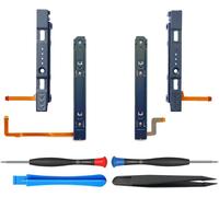 Eryi-Glissière De Remplacement Pour Oled Switch Heg-001 Et Manette Joy Con, Rail Métallique Gauche/Droite Et Barre De Curseur Avec Connecteur De Câble Flex, Outil De Réparation