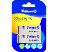 Eryi-Gommes À Effacer S+S40, Caoutchouc Blanc Doux, Pour Crayon En Graphite, Convient Pour Dessin Technique Artistique Et Usage Scolaire, Lot De 2