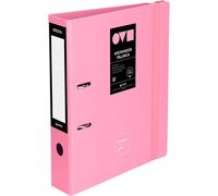 Eryi-Grafoplas Classeur 2 Anneaux A4 Avec Levier 65 Mm Rose Polyfoam Ouverture 360° Résistant Et Ultra Léger Fermeture Élastique Couverture En Plastique Rigide