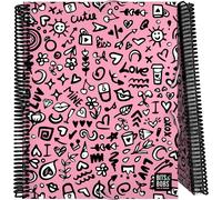 Eryi-Grafoplas - Classeur De 30 Pochettes Transparentes A4, Spirale Pvc, Couverture Souple, Collection Design Bits&bobs Pop Up Design I Love You, Maxiplás, Parfait Pour Organiser Vos Fournitures Scol