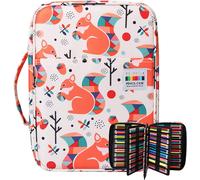 Eryi-Grande Capacité Trousse Scolaire Pour Crayon De Couleur 220, Étui À Crayons Art Sac Rangement Pour Artiste Peinture Palette Couteaux, Pinceau Aquarelle, Outils Diy (L'écureuils)